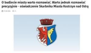 O budżecie miasta warto rozmawiać – samemu ze sobą